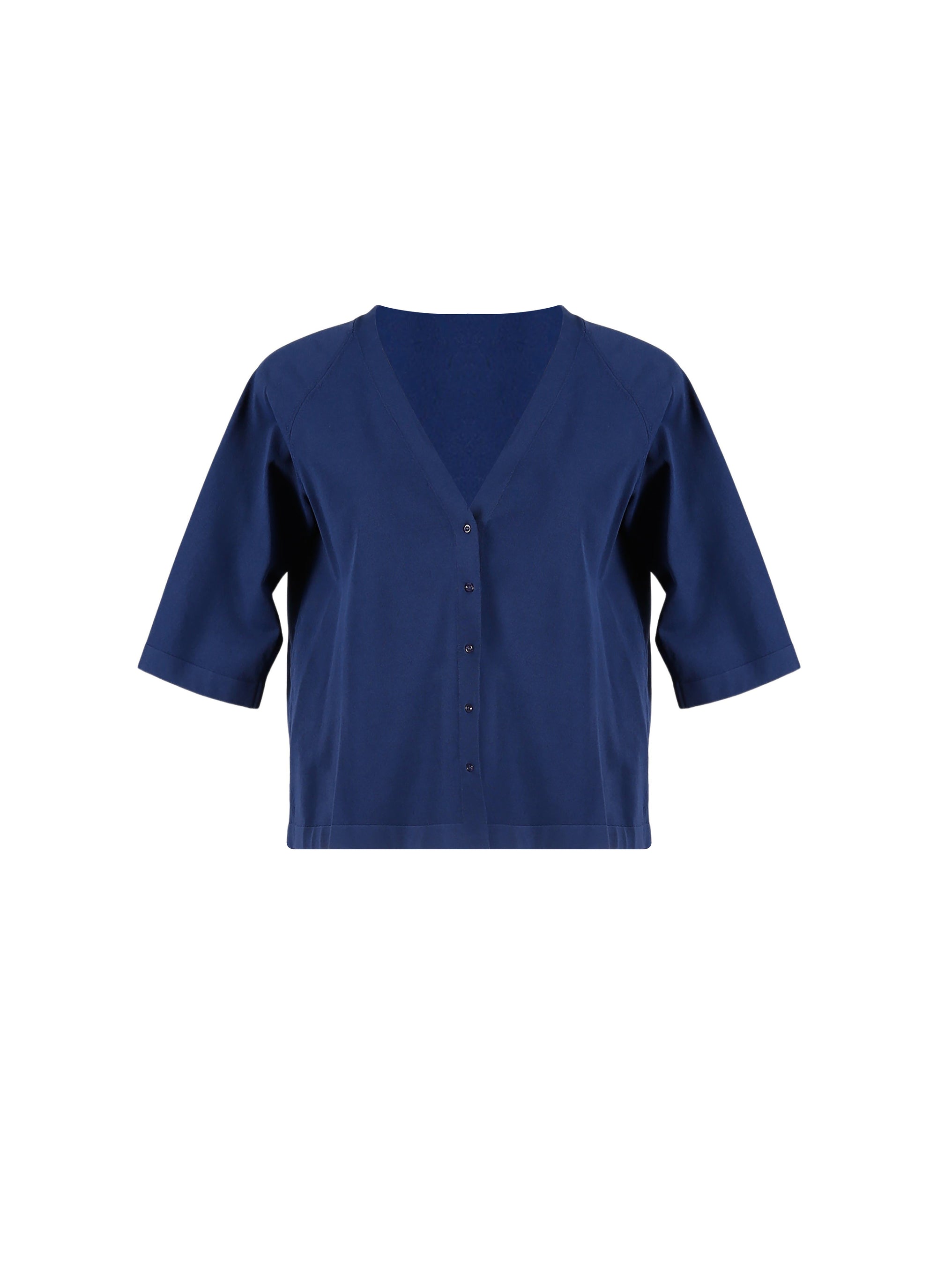 Cardigan court à manches longues en maille - Cobalt