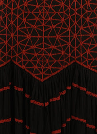 Ruffle skirt - Black & Garnet