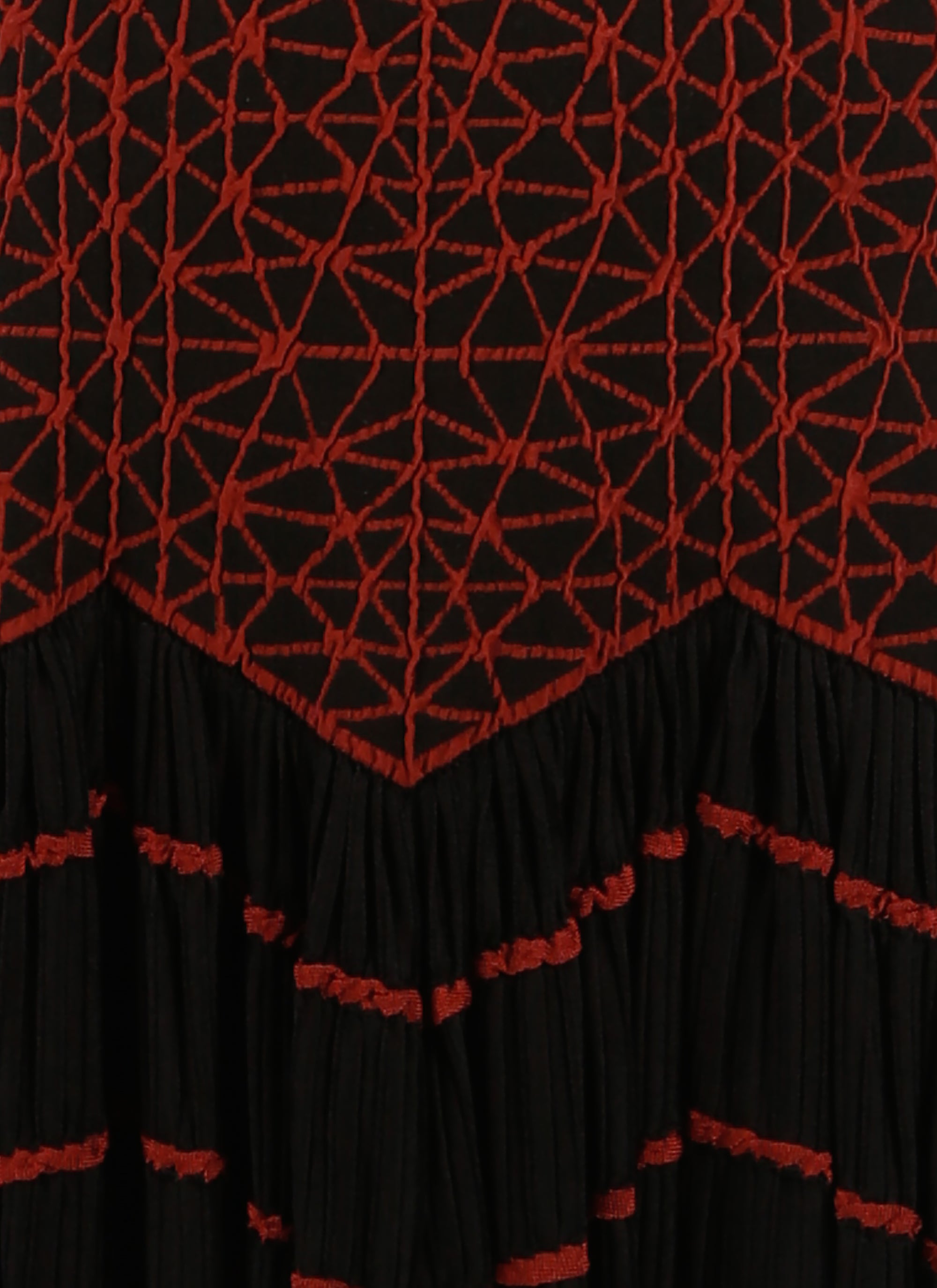 Ruffle skirt - Black & Garnet