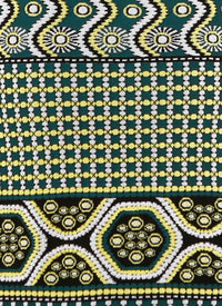 Bambara short skirt - Green & Yellow