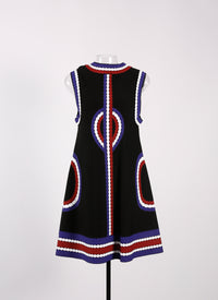 Mesh Masai sleeveless dress - Multicolour
