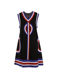 Mesh Masai sleeveless dress - Multicolour
