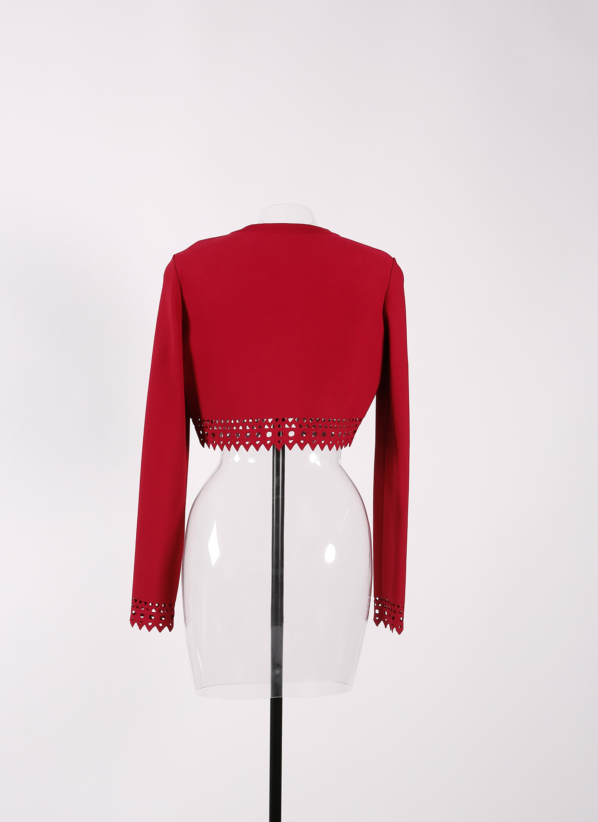 Cardigan ajouré en maille - Pourpre