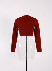 Cardigan Supreme en laine - Grenat