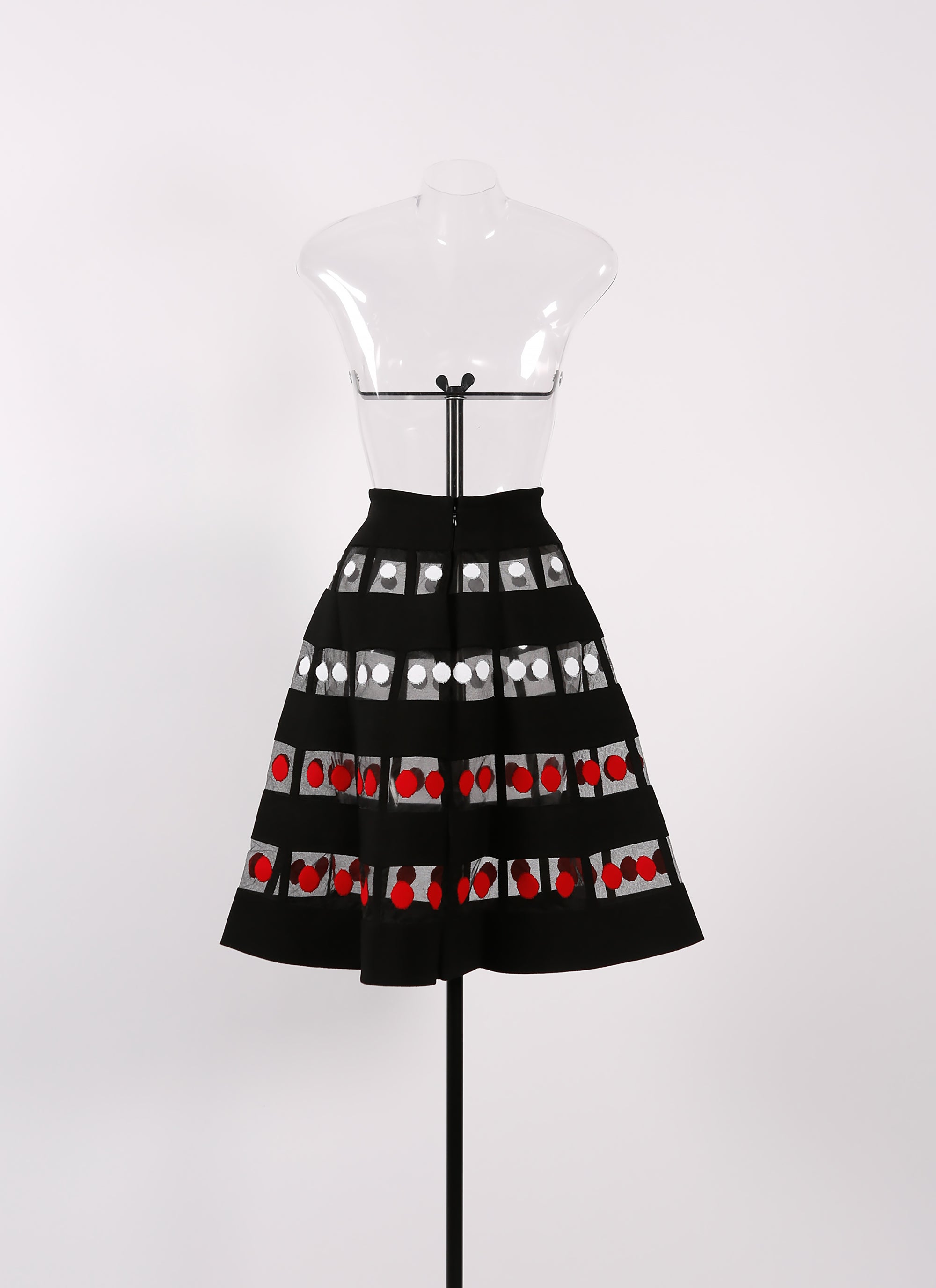 Long skirt with knitted objective - Multicoloured Beige