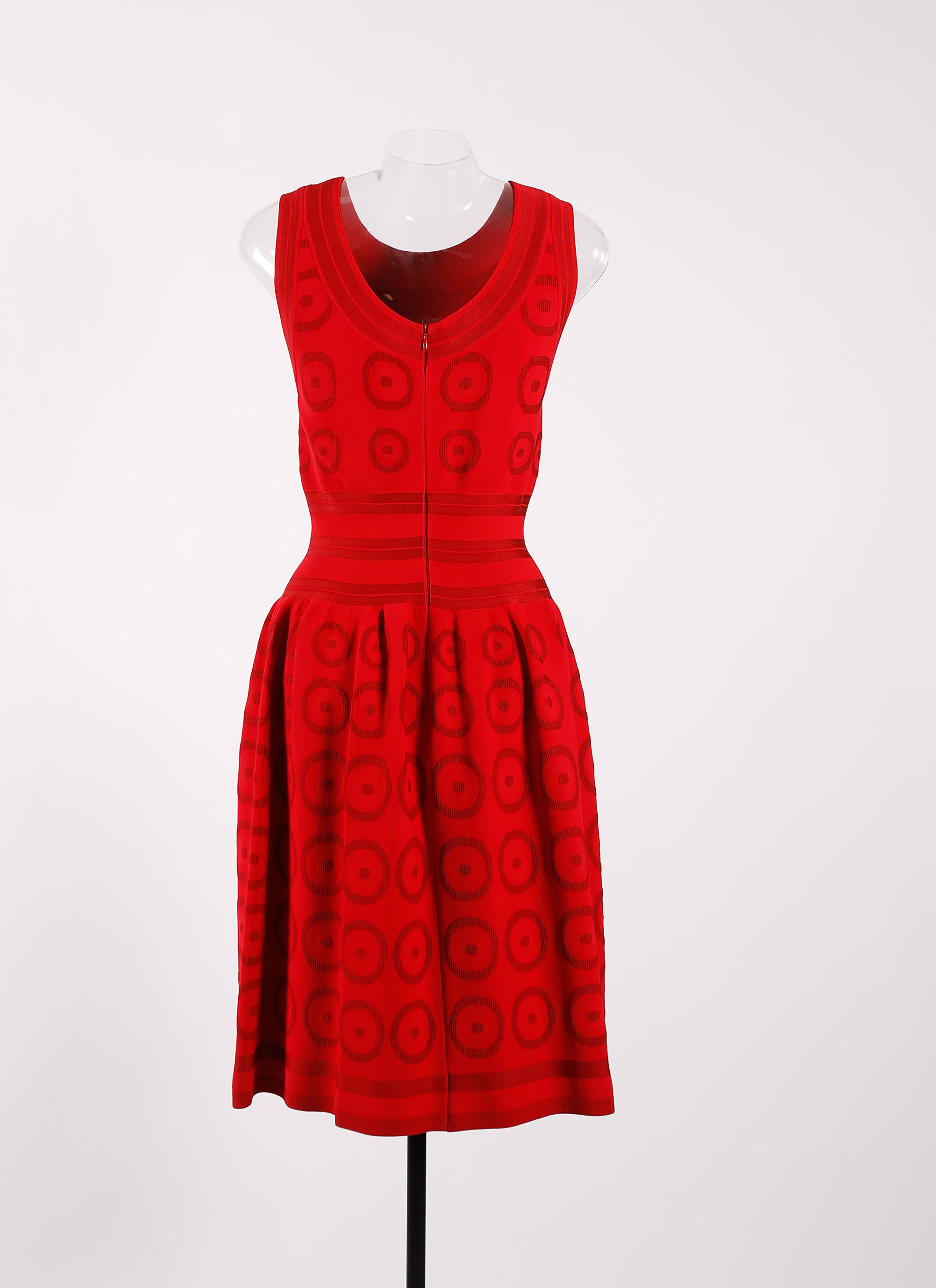 Atomic sleeveless knitted shift dress - Lacquer