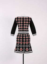 Robe à manches 3/4 Atomic en maille - Multicolore