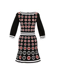 Robe à manches 3/4 Atomic en maille - Multicolore