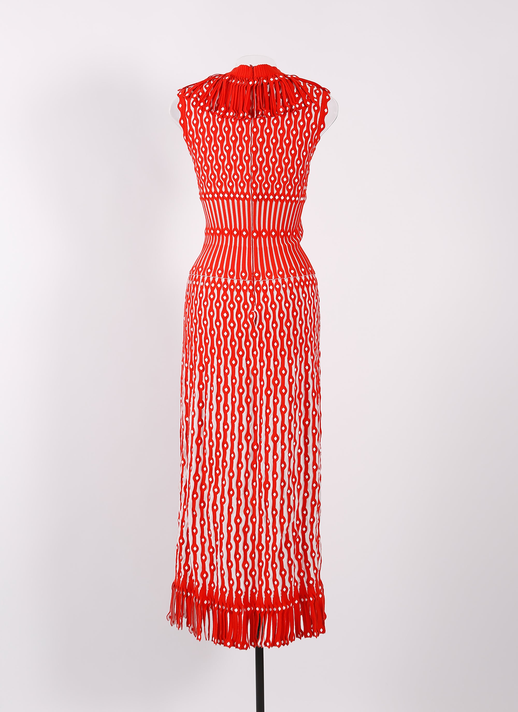 Robe longue sans manches Carillon - Rouge & Blanc