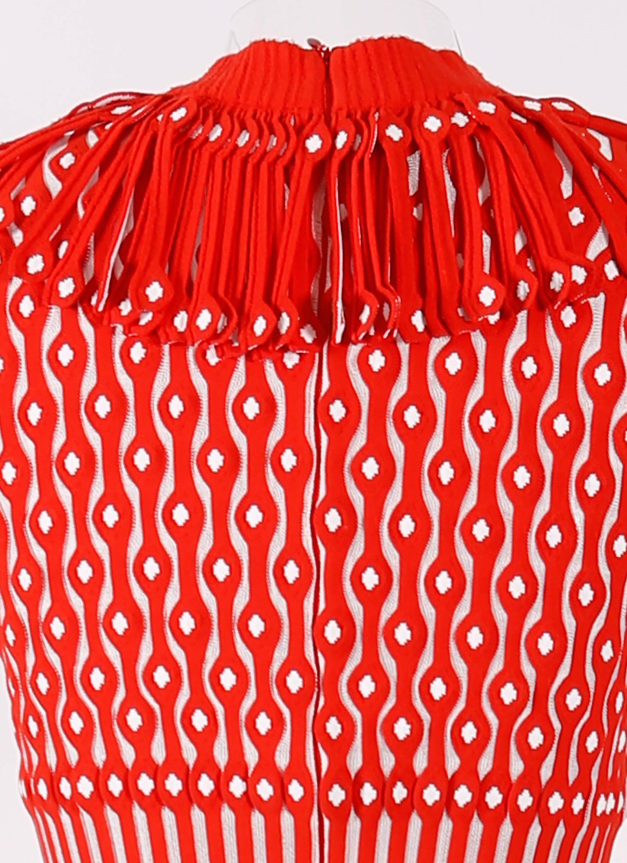 Robe longue sans manches Carillon - Rouge & Blanc