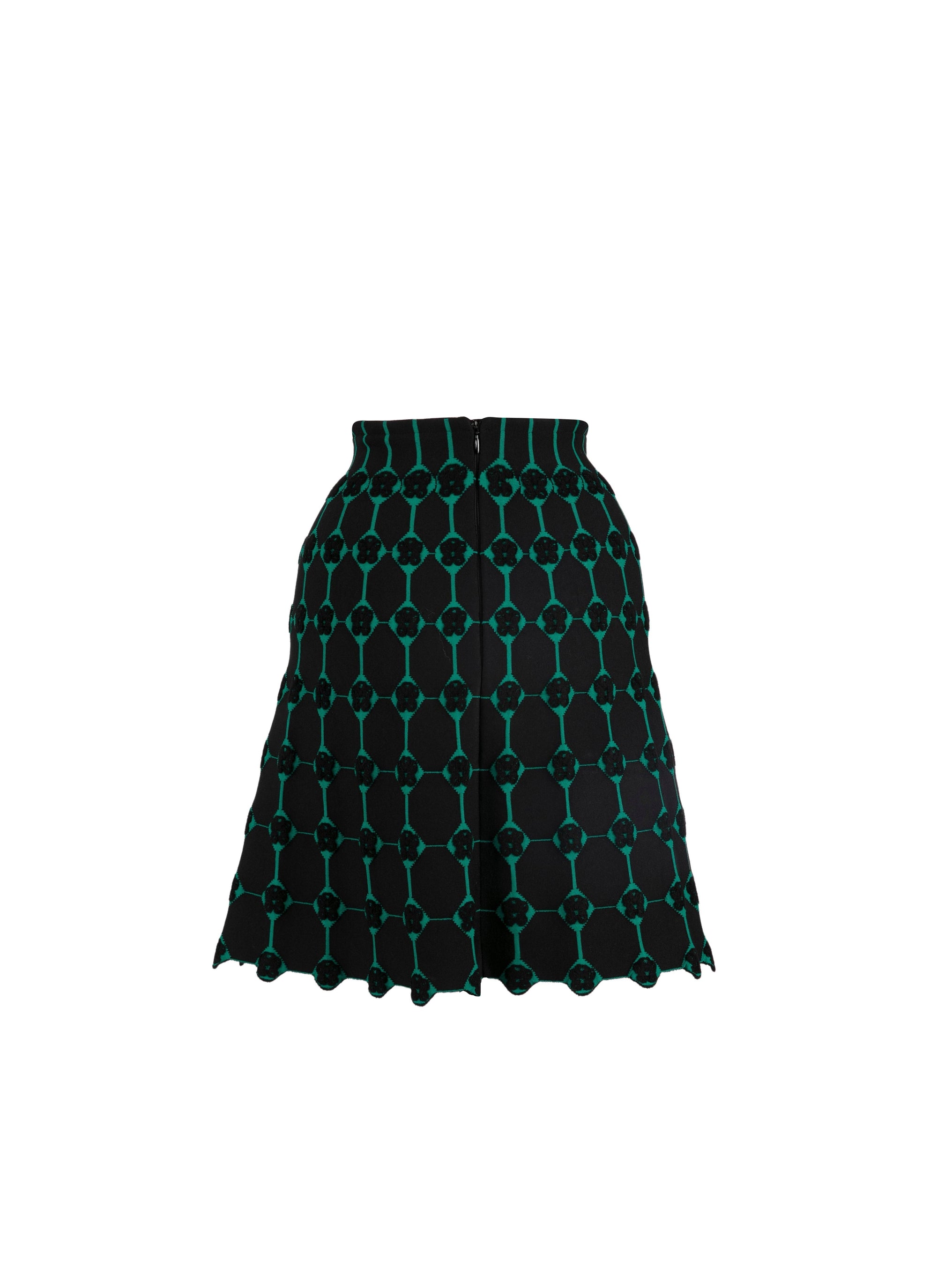 Azulejos knitted short skirt - Black & Green