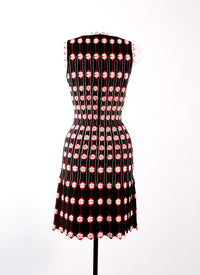 Short sleeveless knitted dress Porcelaine - Multicoloured Beige