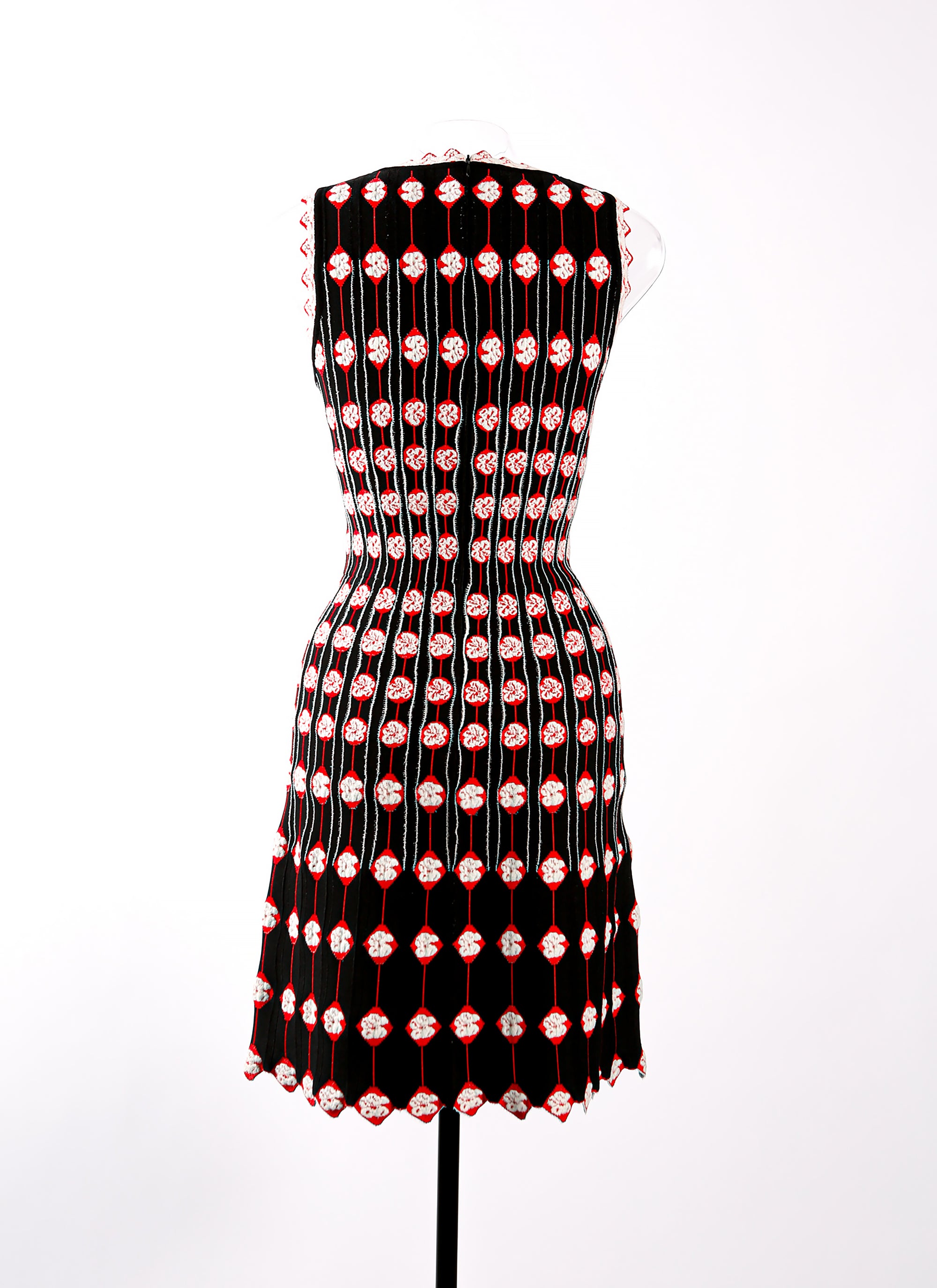 Short sleeveless knitted dress Porcelaine - Multicoloured Beige