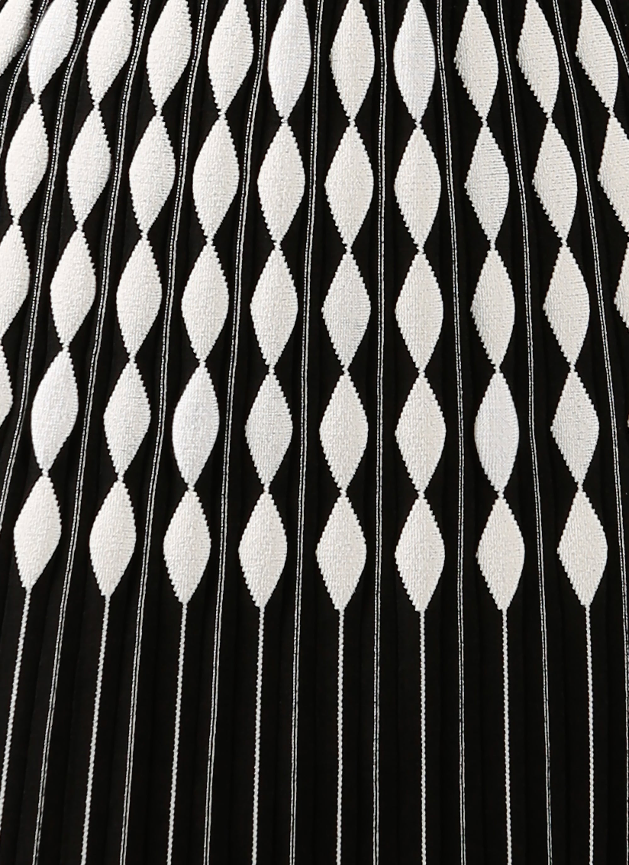 Berlingot long-sleeved dress - Black & White