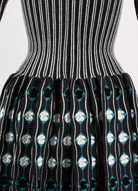 Faience 3/4 sleeve short dress - Lagoon Blue