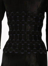 Azulejos 3/4 sleeve maxi dress - Black & Night
