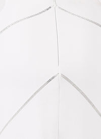 Jupe droite Guarani en maille - Blanc Optique