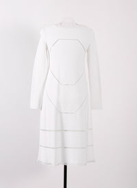 Robe à manches longues Guarani en maille - Blanc Optique