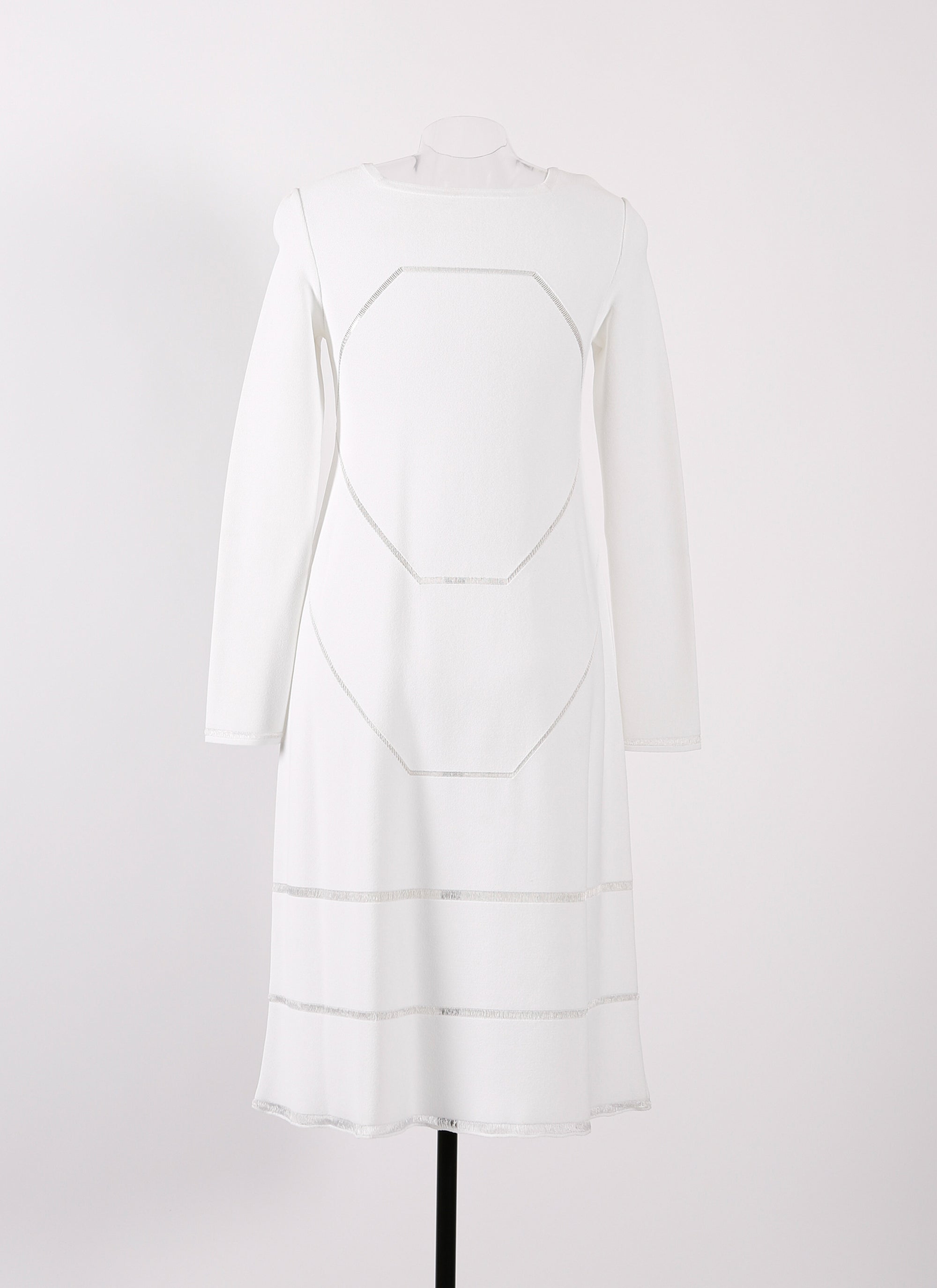 Robe à manches longues Guarani en maille - Blanc Optique