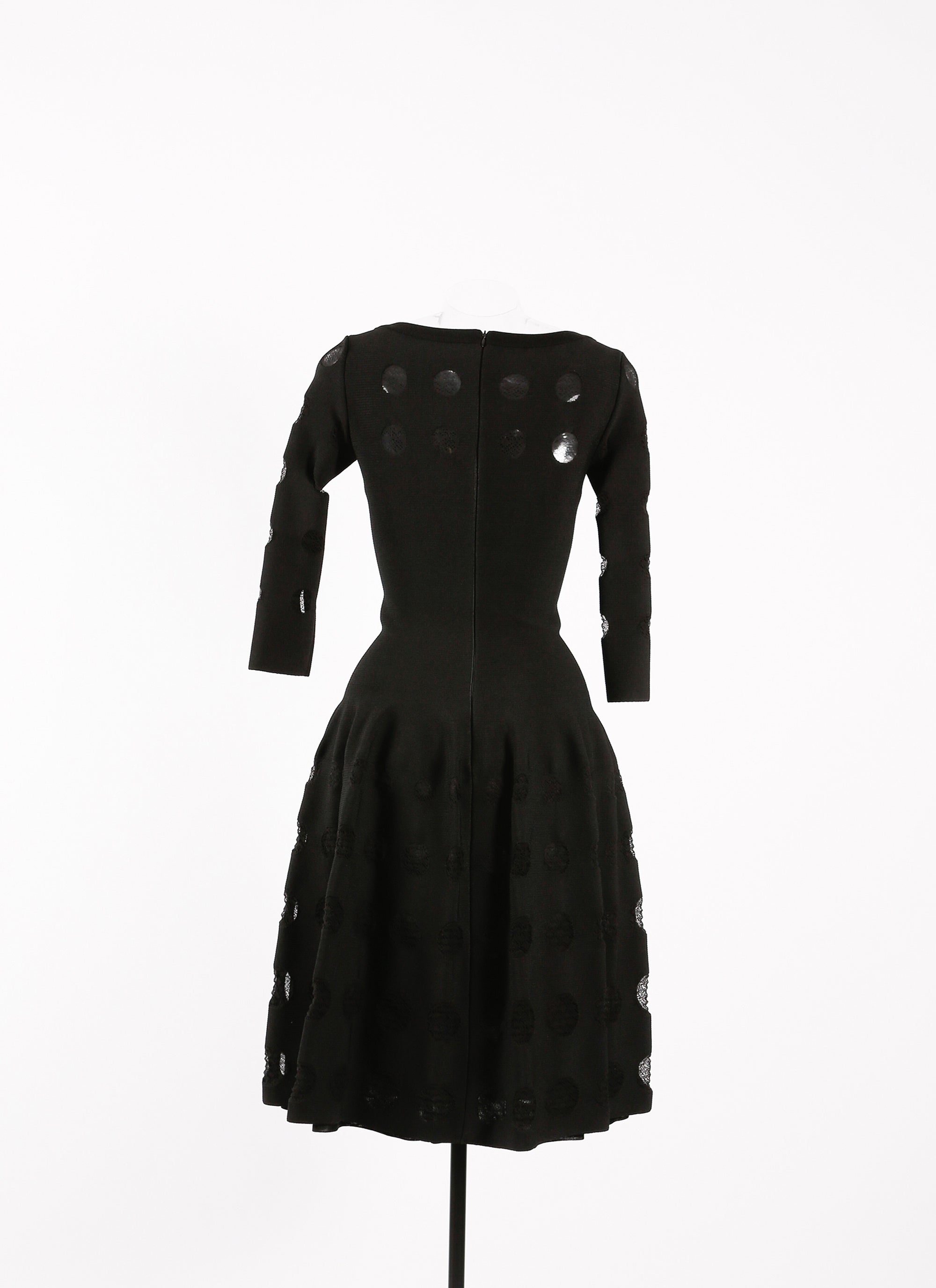 Robe à manches longues Atlas en maille - Noir