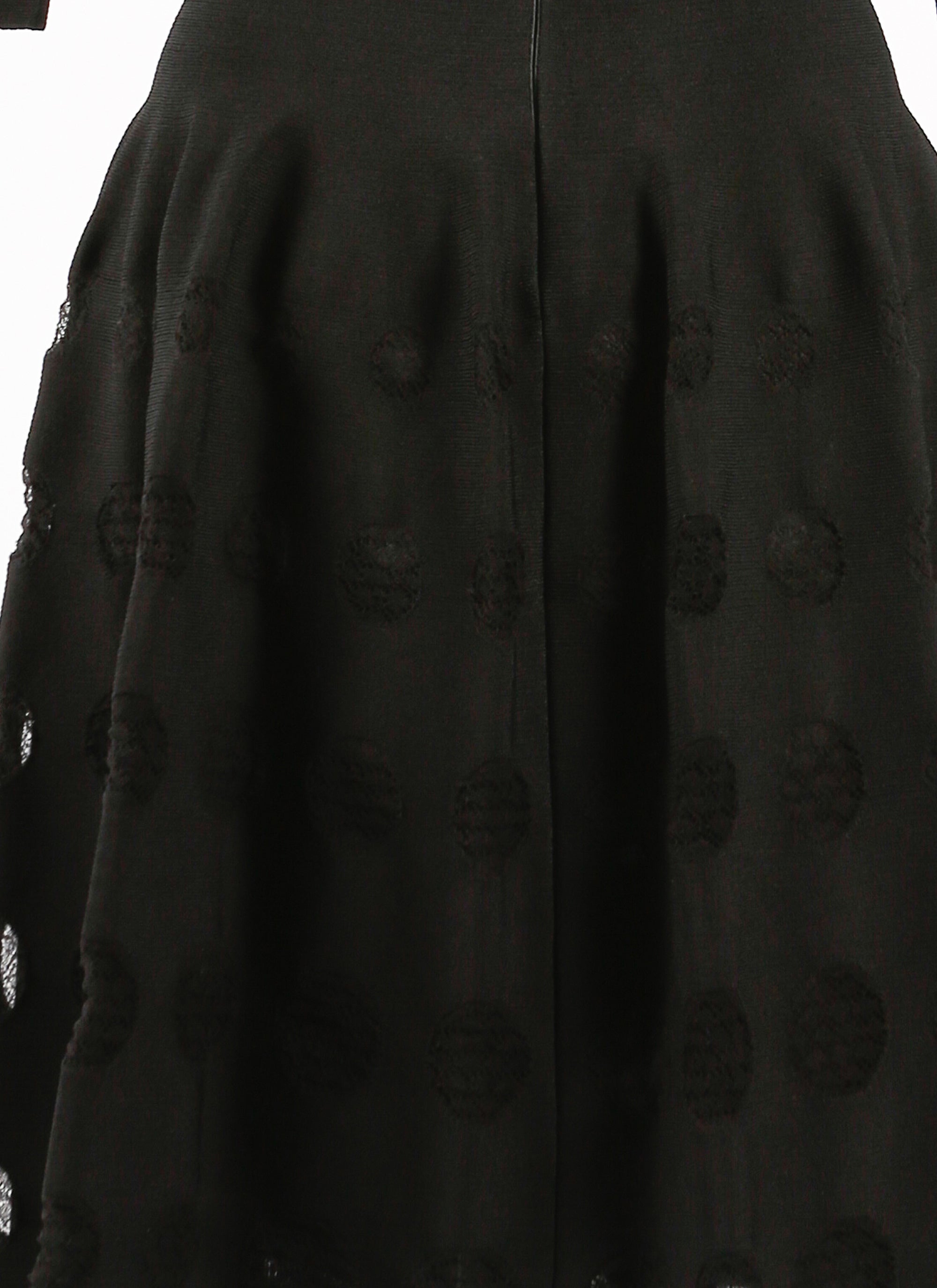 Robe à manches longues Atlas en maille - Noir