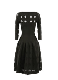 Robe à manches longues Atlas en maille - Noir
