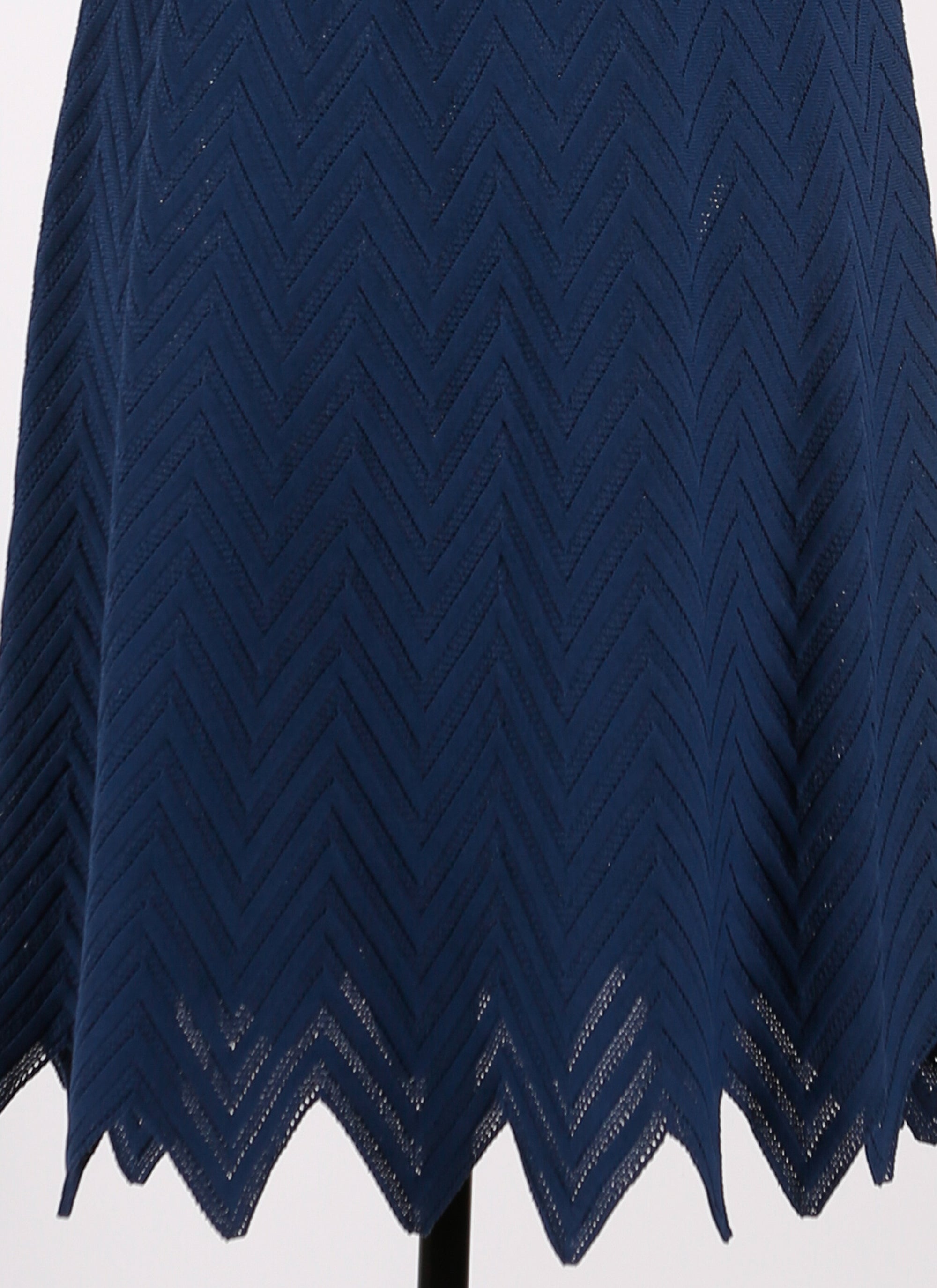 Jamaica knitted short-sleeved dress - Navy