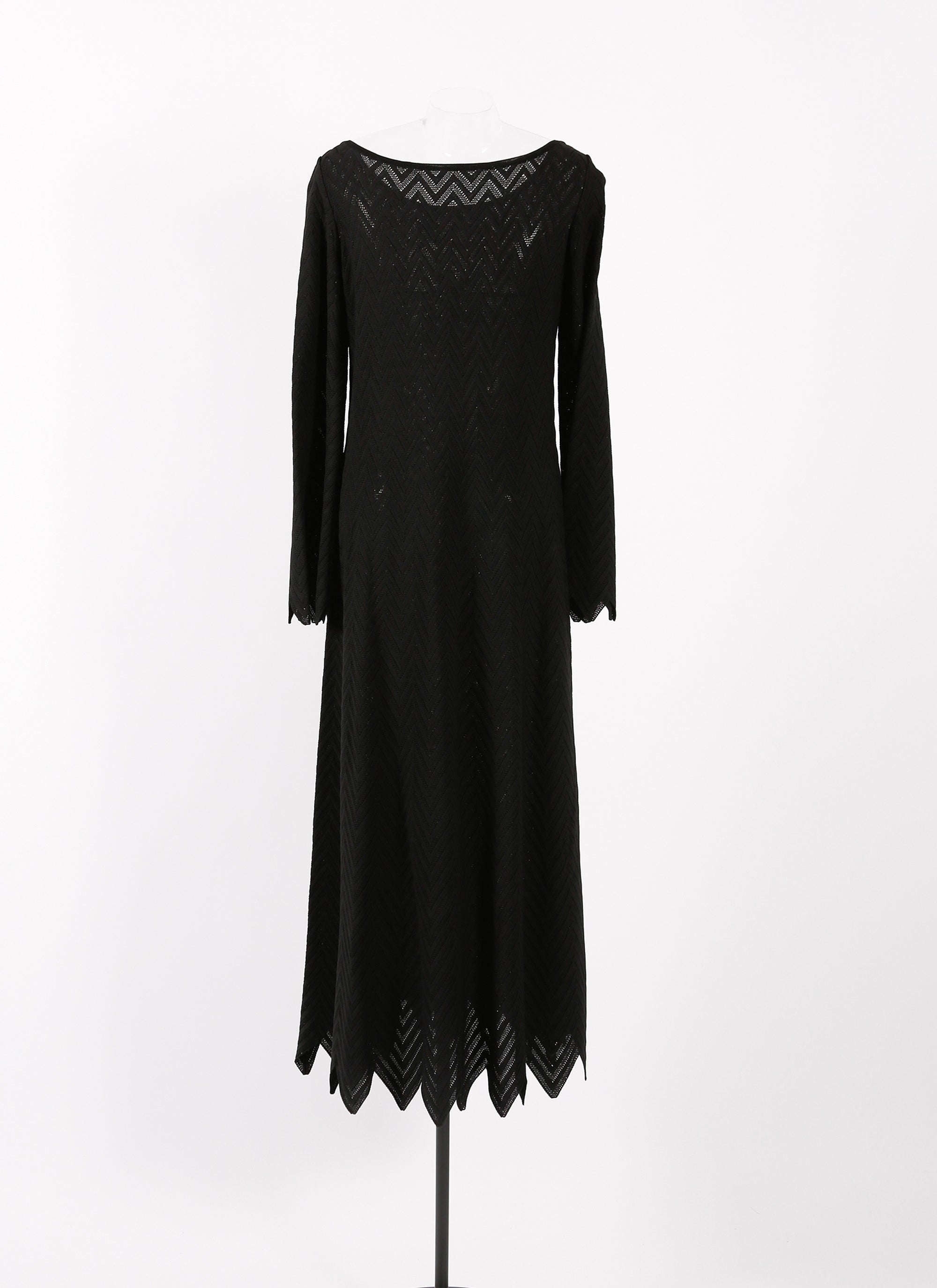 Jamaica knitted long sleeve dress - Black