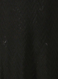 Jamaica knitted long sleeve dress - Black