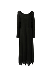 Jamaica knitted long sleeve dress - Black