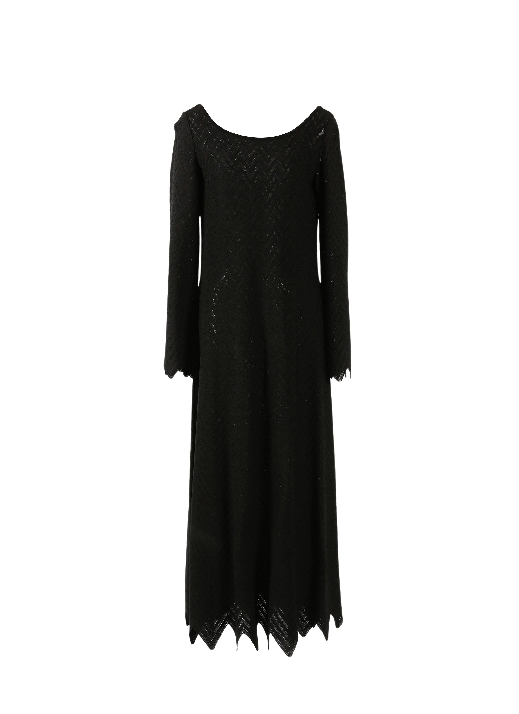 Jamaica knitted long sleeve dress - Black