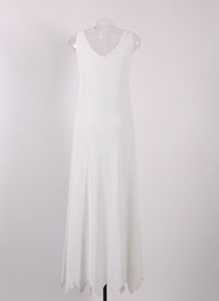Robe sans manches Jamaica en maille - Blanc Optique