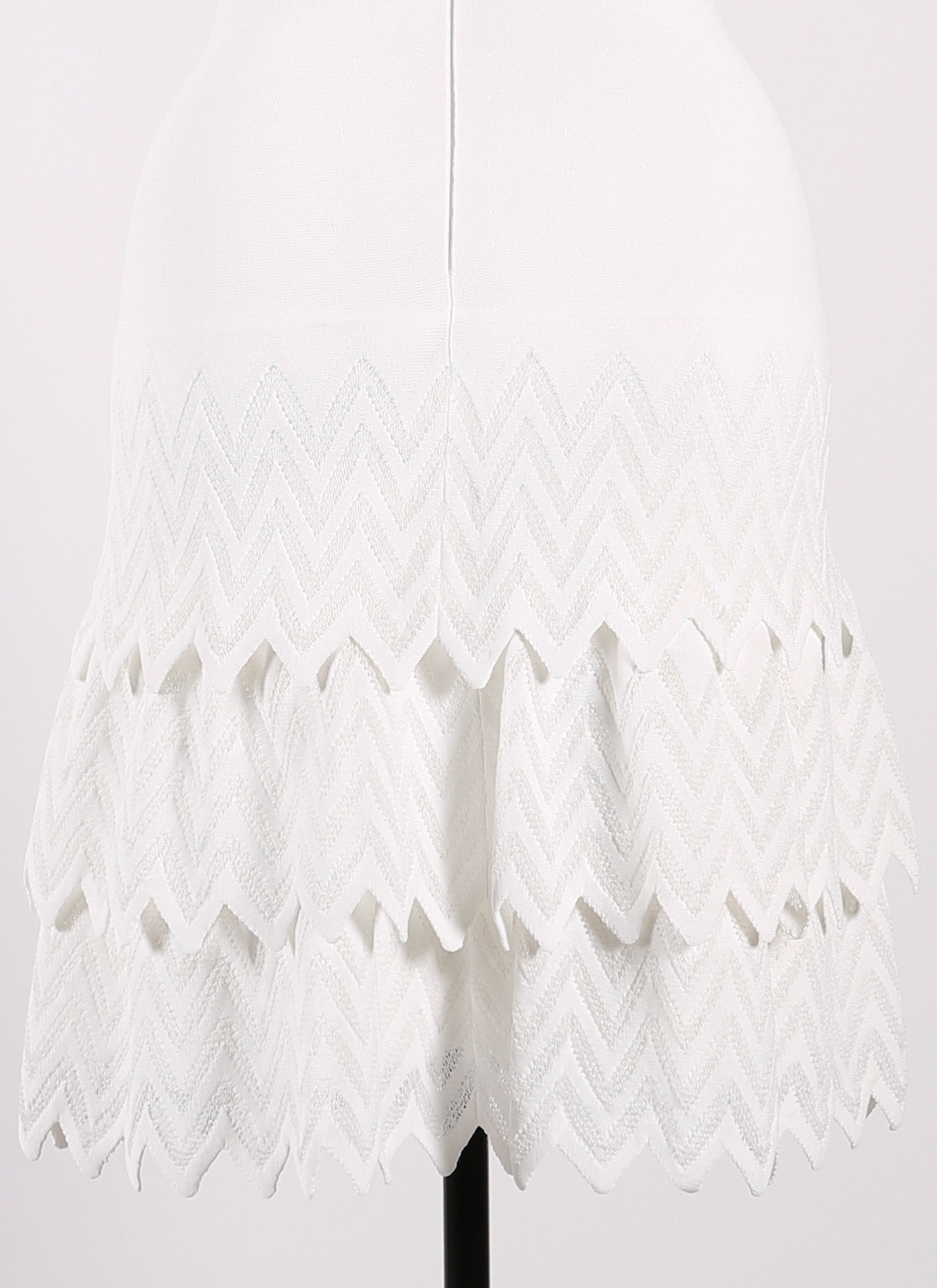 Mesh ruffle short sleeve dress - Optic White