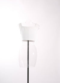 Raffia sleeveless top - Optic White