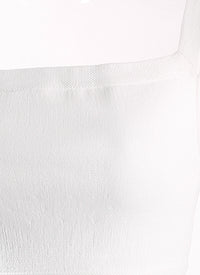 Raffia sleeveless top - Optic White