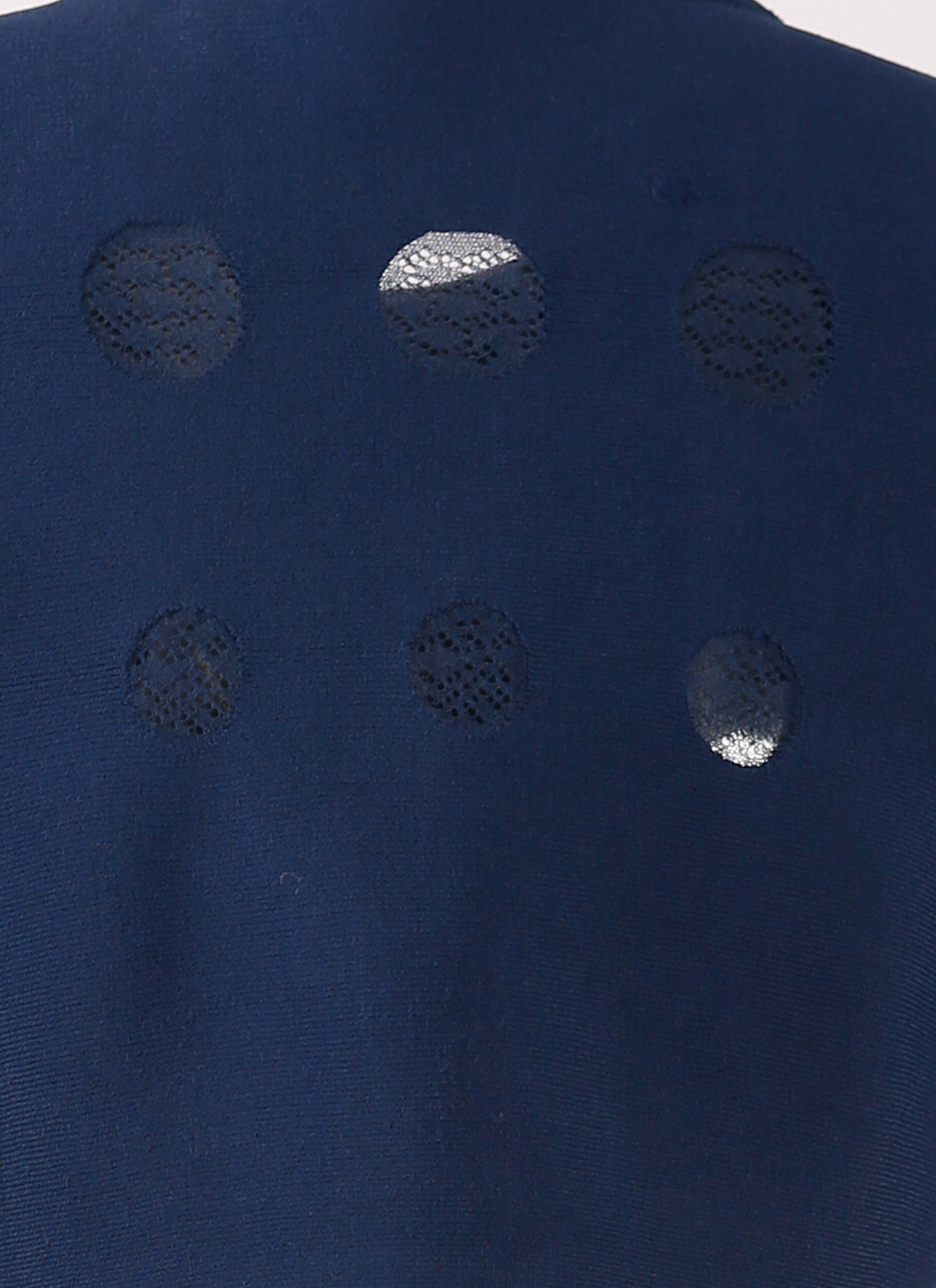 Atlas knitted short sleeve cardigan - Navy