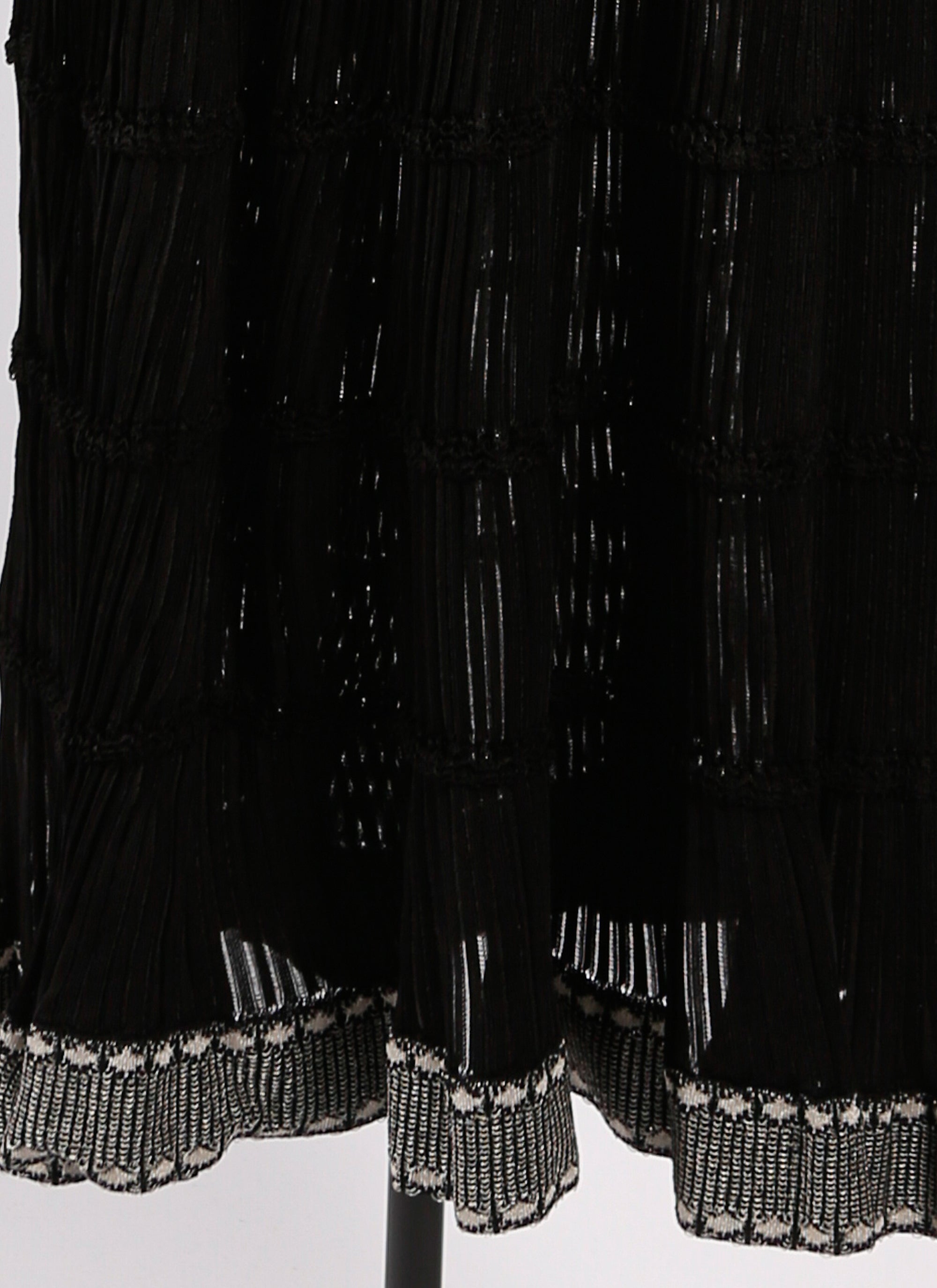 Robe longue à manches longues Mambo - Noir & Rhodium