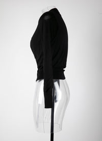 Maille Twin-set en laine fine - Noir