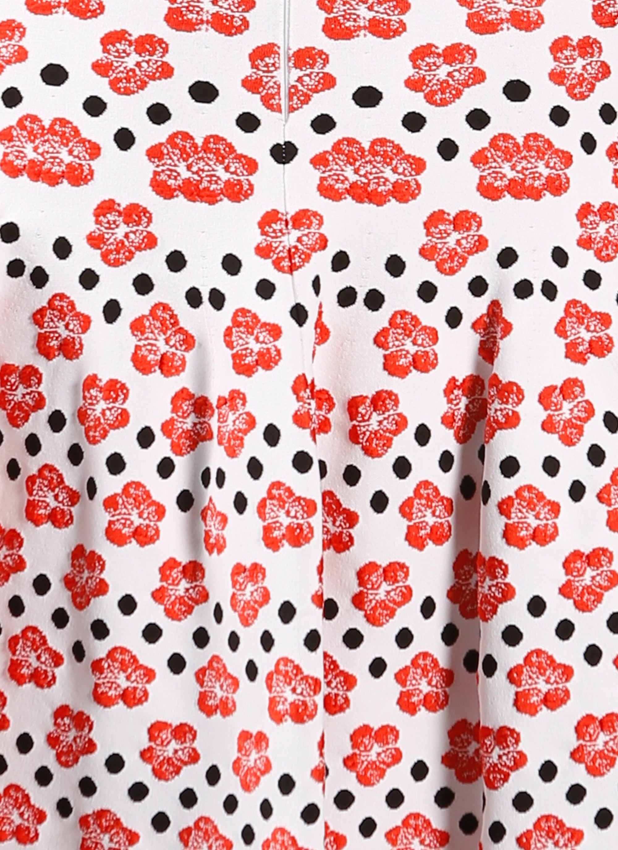 Mini knitted Orchid skirt - White & Red