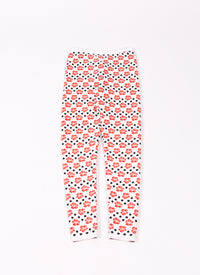 Orchid mini legging - White & Red