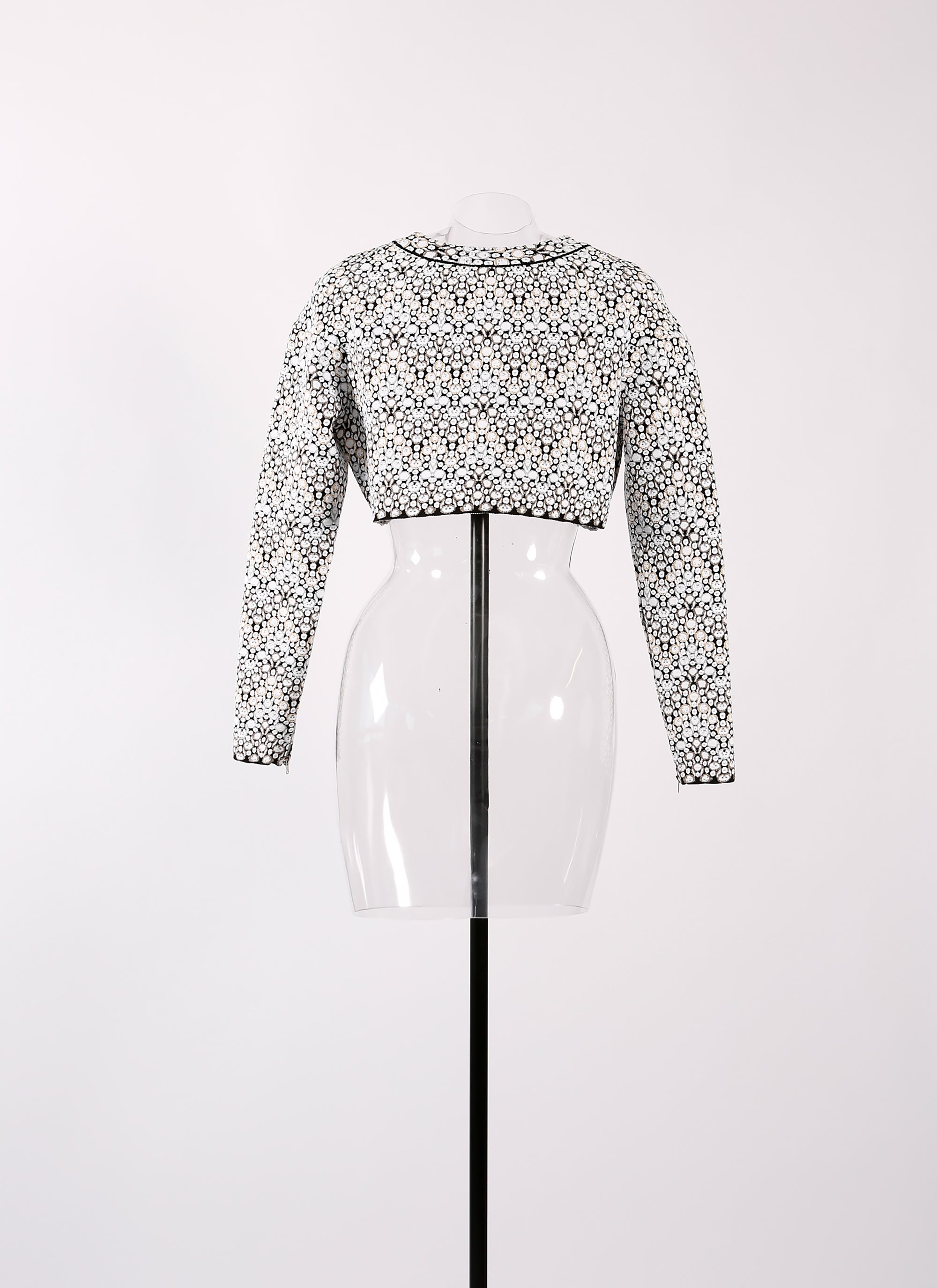 Pull à manches longues Aster en maille - Blanc & Noir