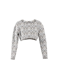 Pull à manches longues Aster en maille - Blanc & Noir