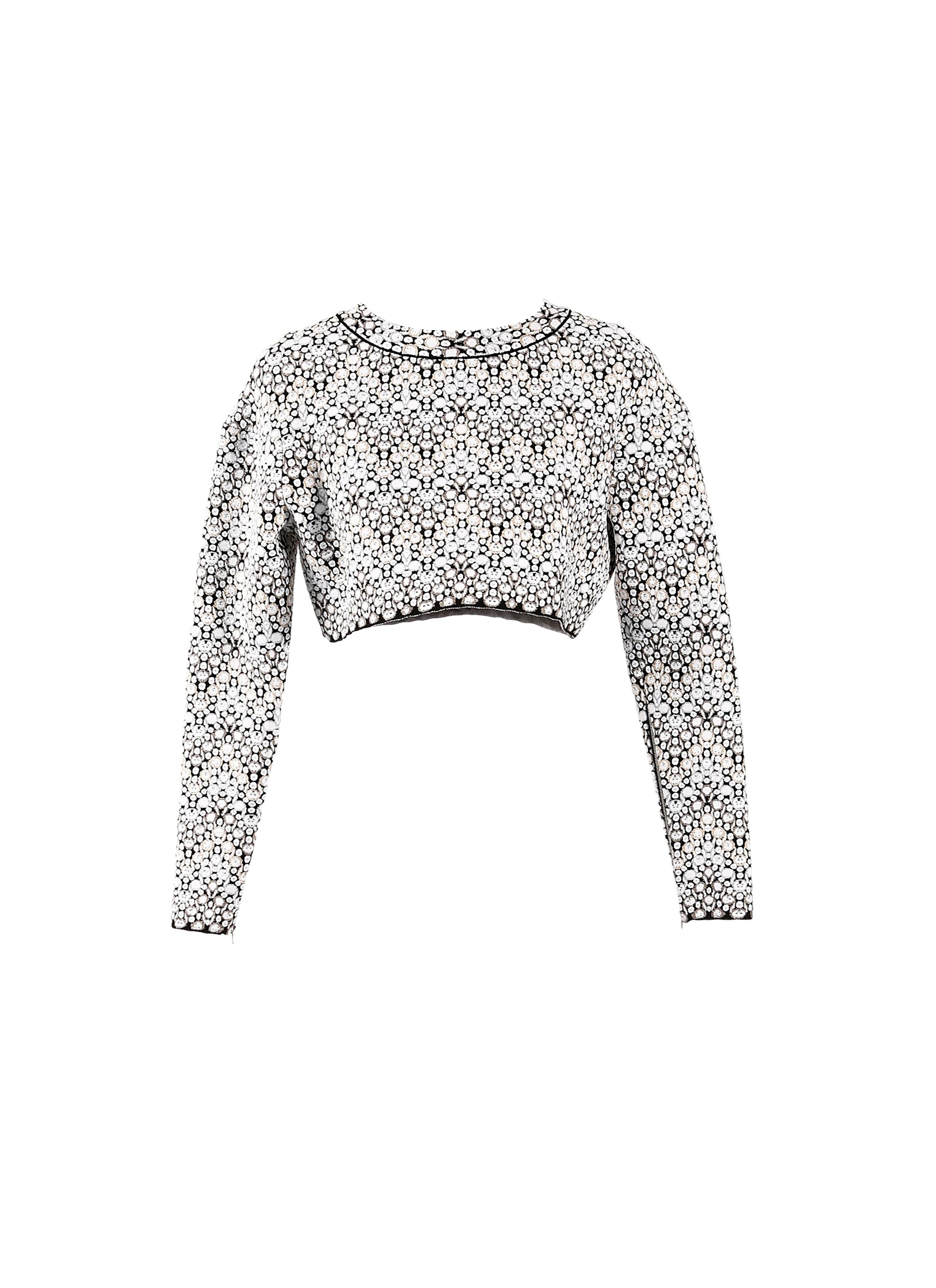 Pull à manches longues Aster en maille - Blanc & Noir