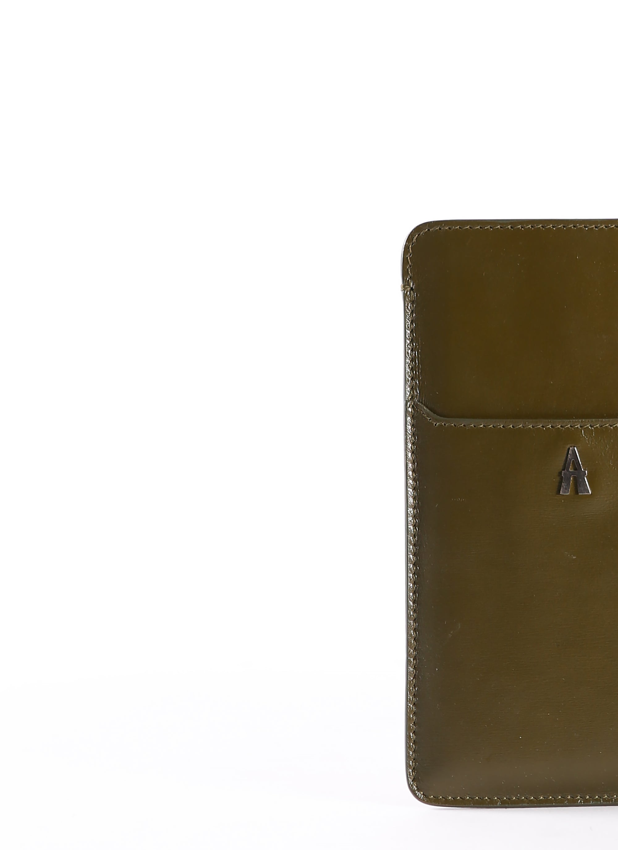 Leather mobile phone holder - Khaki