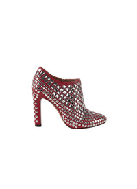 Bottines à plateforme à clous en cuir - Laque