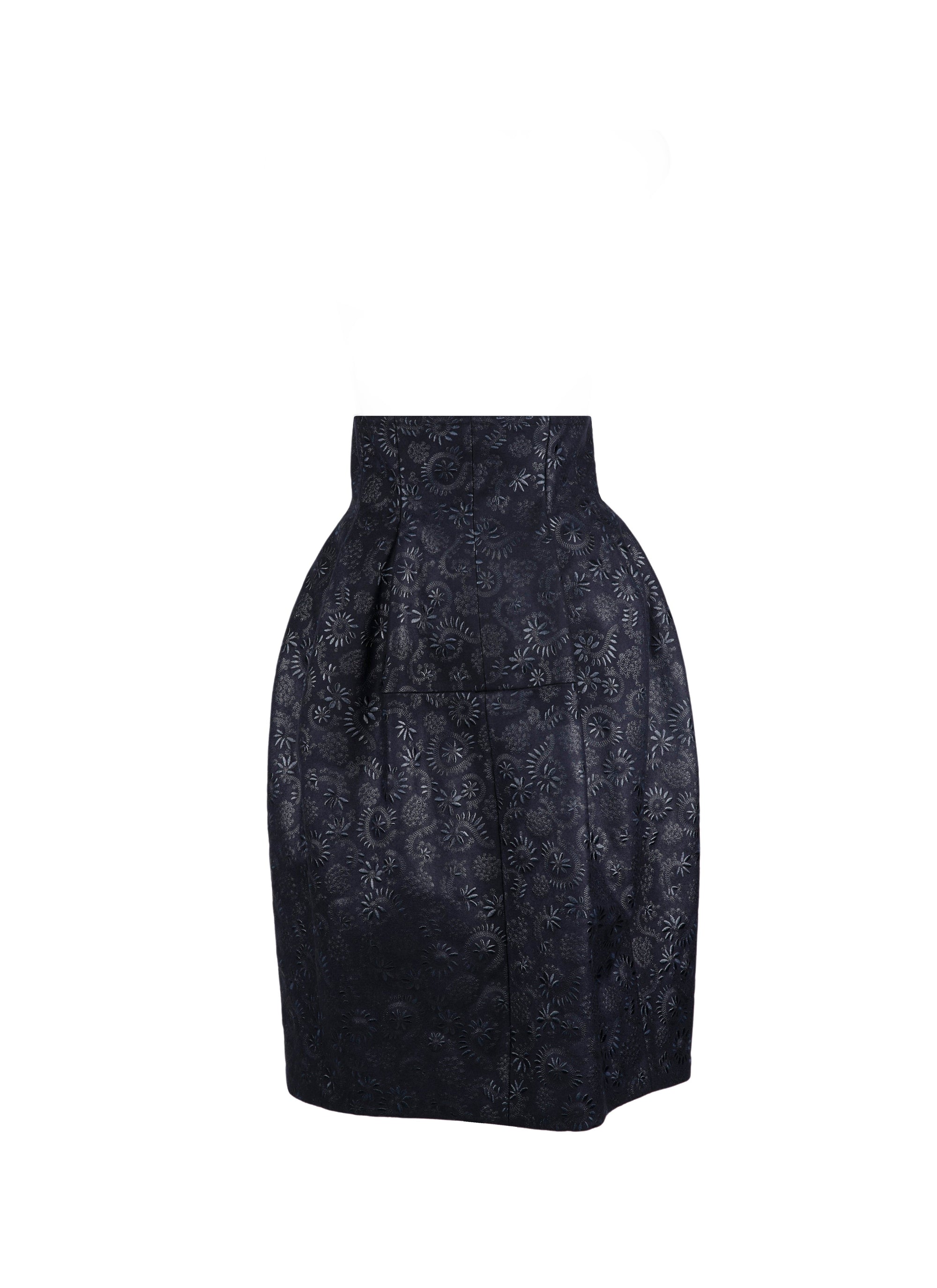 Wool draped volume skirt - Night