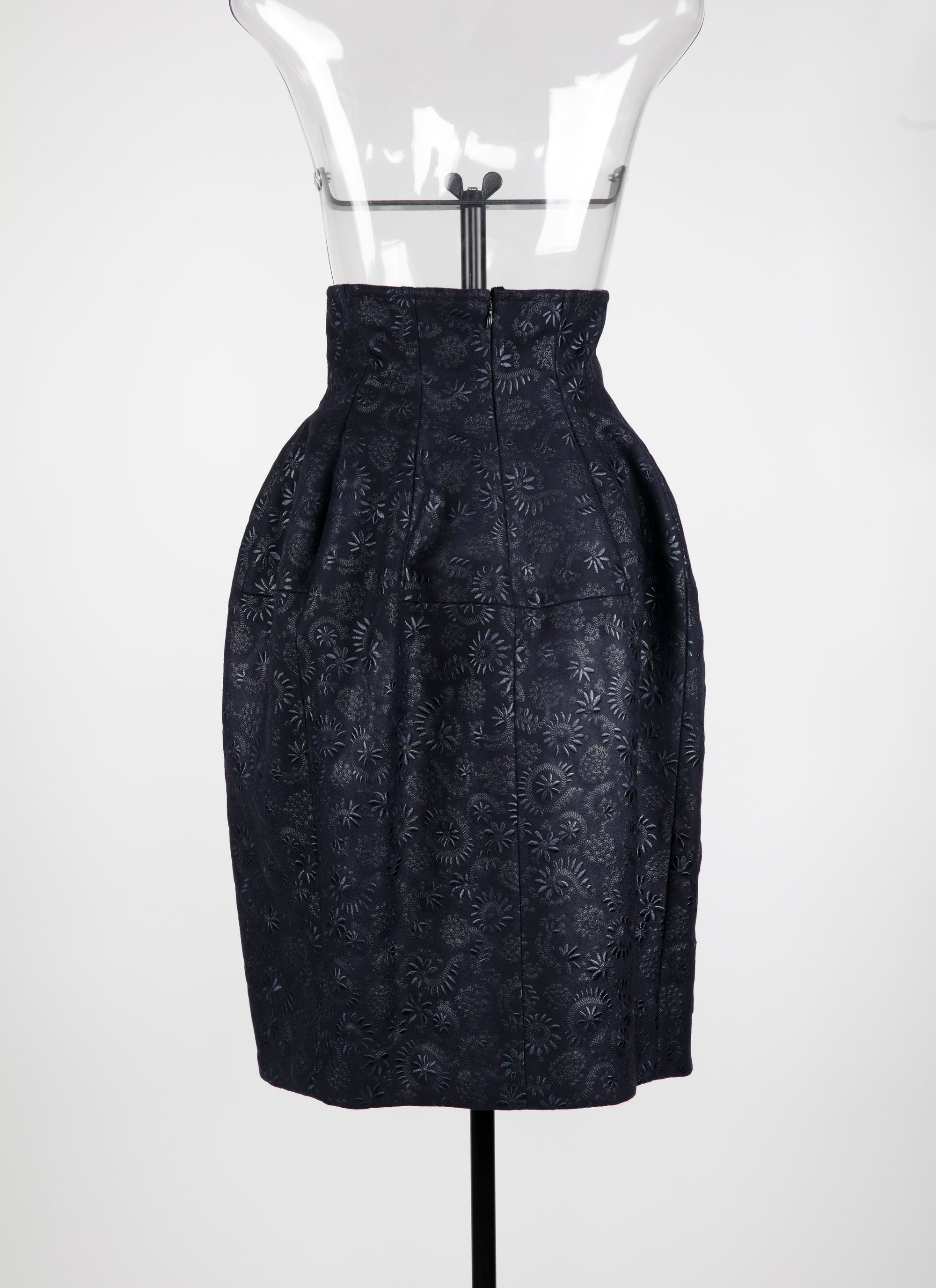Wool draped volume skirt - Night