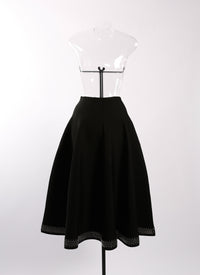Tatoo Knit Maxi skirt - Black