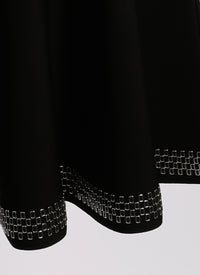 Tatoo Knit Maxi skirt - Black