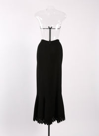 Knitted Diamond skirt - Black